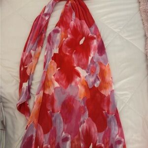 Hello Molly Red and Pink Floral Mini Dress